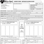 Infinium Sliding Door order Form